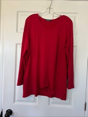Like new! Mr.Max Red Asymmetrical Long-Sleeve Tunic